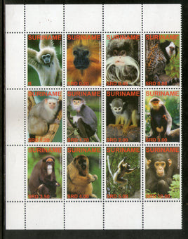 Suriname 2006 Monkey Wildlife Animal Fauna Sc 1349 Setenant 12v MNH # 7550