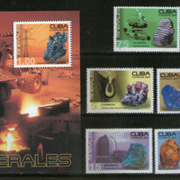 Cuba 2004 Minerals Gems & Jewellery Sc 1143-18 5v + M/s MNH # 7623