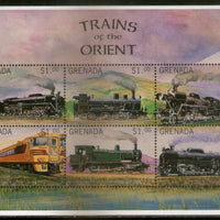 Grenada 1996 Steam Locomotive Railway Train Sc 2567 Sheetlet MNH # 7627