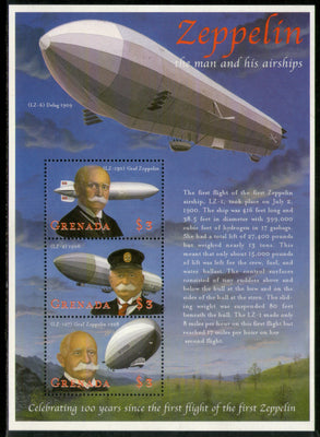 Grenada 2000 Zeppelin Flight Centenary Aviation Transport Sc 2946 Sheetlet MNH # 7638