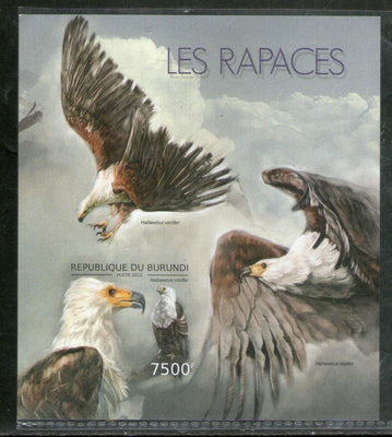 Burundi 2012 Raptors Eagles Birds of Prey Wildlife Animal Sc 1224 Imperf M/s MNH # 7652