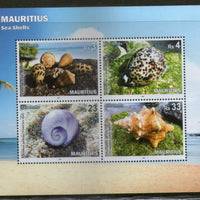 Mauritius 2017 Sea Shells Marine Life M/s MNH # 7659