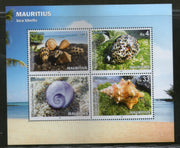 Mauritius 2017 Sea Shells Marine Life M/s MNH # 7659