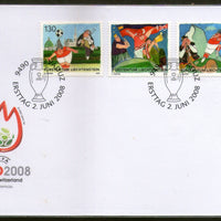 Liechtenstein 2008 European Football Championship Soccer Sport  Sc 1416-18 FDC # 7661