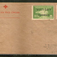 Philippine 1945 Japan V-J Day Special Victory Cachet on American Red Cross  Cover # 7674