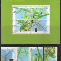 Angola 2003 Fruits Tree Flora Sc 1261-64a 4v+M/s MNH # 7680