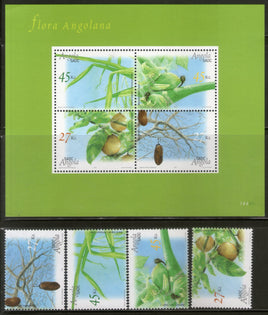 Angola 2003 Fruits Tree Flora Sc 1261-64a 4v+M/s MNH # 7680
