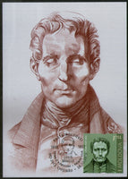 Moldavie 2019 Louis Braille Éducateur pour la cécité Carte Max n° 7698