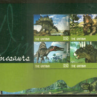 Gambia 2014 Dinosaurs Pre Historic Wildlife Animals Sc 3601 M/s MNH # 7748