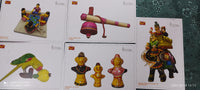 India 2020 Traditional Toys 151 Years of Post Card Philately Day Set of 12 Cancelled Post Cards # 7774