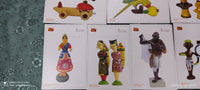 India 2020 Traditional Toys 151 Years of Post Card Philately Day Set of 12 Cancelled Post Cards # 7774