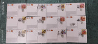 India 2020 Traditional Toys 151 Years of Post Card Philately Day Set of 12 Cancelled Post Cards # 7774