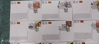 India 2020 Traditional Toys 151 Years of Post Card Philately Day Set of 12 Cancelled Post Cards # 7774