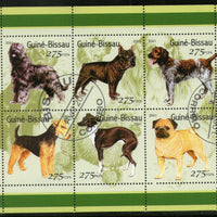 Guinea Bissau 2001 Breeds of Dogs Pet Animal M/s Sheetlet Cancelled # 7897