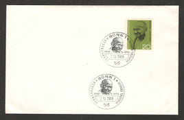 Germany 1969 Mahatma Gandhi of India Birth Centenary FDC RARE # 7903
