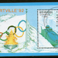 Nicaragua 1990 Winter Olympic Games Albertville Sport Ice Skating M/s Cancelled # 793