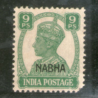 India Nabha State 9ps KG VI Postage Stamp SG 107 / Sc 102 Cat £3 MNH # 795