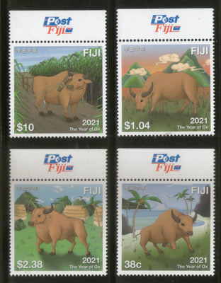 Fiji 2021 Years of Ox Animals Chinese lunar Year 4v MNH # 796