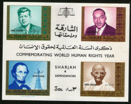Sharjah O/P KHOR FAKKAN Gandhi of India M.L King Human Right Imp M/s MNH