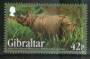 Gibraltar 2012 Rhinoceros Wildlife Endangered Animal Sc 1354 MNH # 799