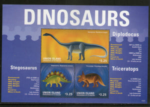 St. Vincent 2014 Dinosaurs Pre Historic Animals M/s MNH # 8000
