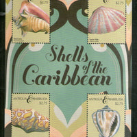 Antigua & Barbuda 2011 Sea Shells Marine Life Sc 3148 Sheetlet of 4 MNH # 8032