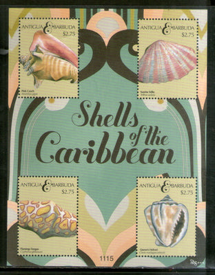 Antigua & Barbuda 2011 Sea Shells Marine Life Sc 3148 Sheetlet of 4 MNH # 8032