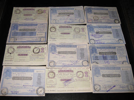 India 12 Different Postal Order up to Rs. 7 Good Condition Used RARE # 8038