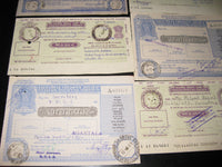 India 12 Different Postal Order up to Rs. 7 Good Condition Used RARE # 8038