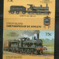 St. Vincent Gr. Union 1987 Class Y14 1883 UK Locomotive Sc 42 Imperf MNH # 809