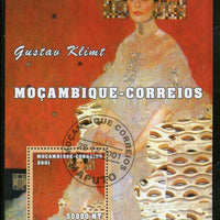 Mozambique 2001 Gustav Klimt Painting Art M/s Sc 1494 Cancelled # 8103