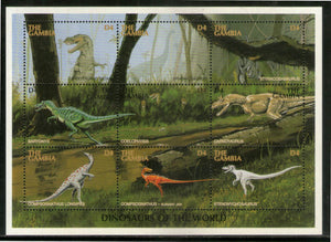 Gambia 1997 Dinosaurs Pre Historic Animals Sc 1981 Sheetlet MNH # 8114