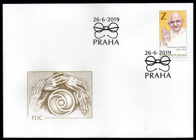 Czech Republic  2019 Mahatma Gandhi of India 150th Birth Anniversary 1v FDC # 8123