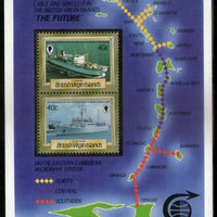 British Virgin Islands 1986 Ships Transport Map Sc 555 M/s MNH # 8136