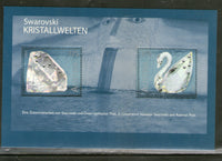 Austria 2004 Swarovski Crystal Swan Sc 1966 Odd Shape Exotic Stamp MNH # 8159