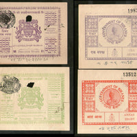 India Fiscal Bikaner State 8 different Talbana Revenue Court Fee Stamps # 8171