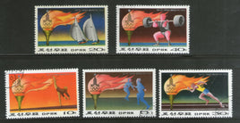 Korea 1980 Olympic Games Moscow Sport Football Torch Emblem Sc 1815-19 Cancelled # 8182a