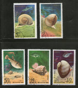 Korea 1977 Sea Shell Fish Marine Life Sc 1618-22 Cancelled # 8202a