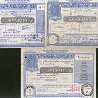 India 3 Different Postal Order up to Rs. 7 Good Condition Used RARE # 8221