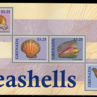 Grenada 2013 Seashells Marine Life Animals Sc 3915 M/s MNH # 8247