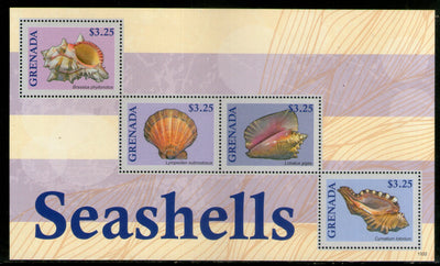 Grenada 2013 Seashells Marine Life Animals Sc 3915 M/s MNH # 8247