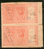 India Fiscal Dhrangadhra State 2 As. Court Fee Revenue Stamp T16 KM 174 ERROR # 8280