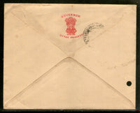 India 1975 Envelope from Governor / Uttar Pradesh crest printed on Flap Used Cover # 8282
