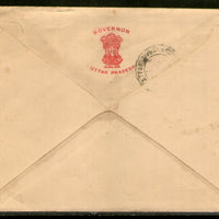 India 1975 Envelope from Governor / Uttar Pradesh crest printed on Flap Used Cover # 8282