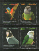Gambia 2011 Parrots Macaw Birds Wildlife Animals Sc 3369 4v MNH # 831