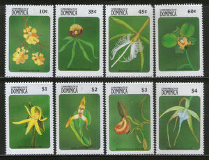 Dominica 1989 Orchids Flower Plant Sc 1186-93 8v MNH # 833