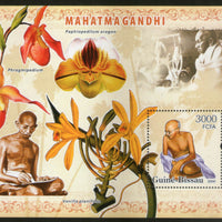 Guinea Bissau 2006 Mahatma Gandhi of India Orchids M/s MNH # 8361