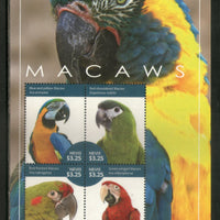 Nevis 2014 Parrots Macaws Birds Wildlife Fauna Sc 1823 Sheetlet MNH # 8417