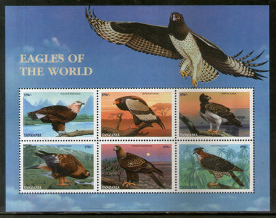 Tanzania 1998 Eagle Birds of Prey Wildlife Fauna Sc 1709 Sheetlet MNH # 8418