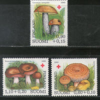 Finland 1980 Edible Mushroom Fungi Plant Flora Red Cross Sc B221-23 MNH # 841